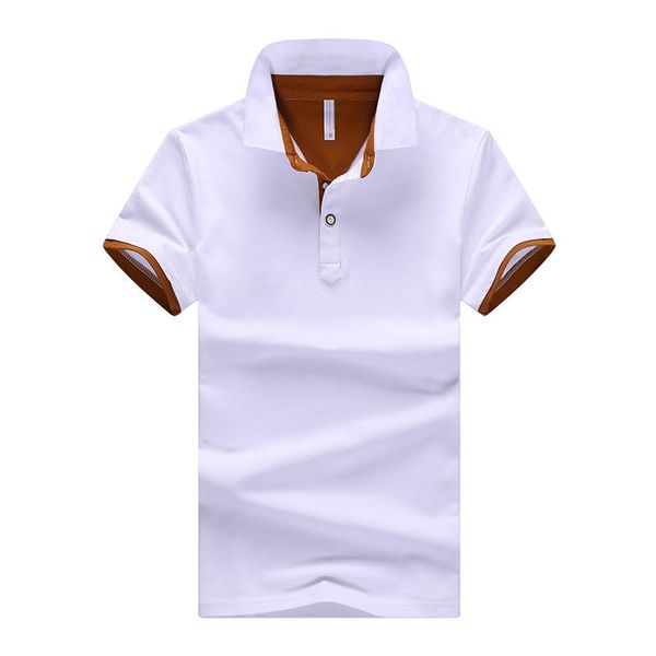 

men's polos 1591 shirts short sleeve men summer business casual solid male shirt cotton streetwear breathable soft, White;black