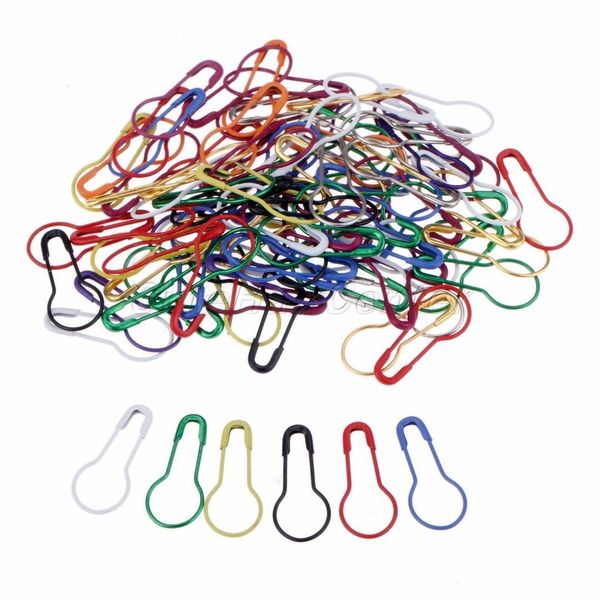 

300pcs sewing notions tools metal clips colorful knitting crochet locking clothing stitch marker safety alloy pins accessory needle clip jf2, Black