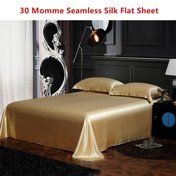 

sheets & sets 30mm 100% mulberry silk flat sheet heavy soft multicolor custom order is acceptable