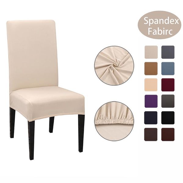 

chair covers 1/2/4/6pcs solid color cover spandex stretch slipcovers dining for kitchen restaurant wedding banquet el