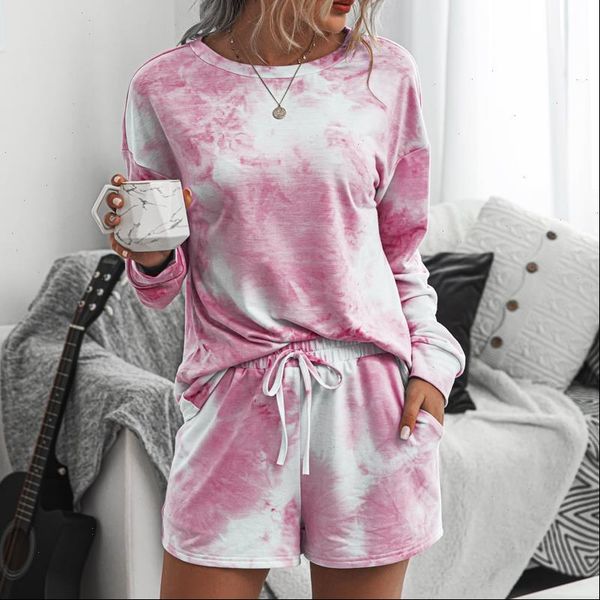 

casual women home comfortable and fashionable printed ladies suit two piece set jumpsuits elastic waist rompers womens jumpsuit, Black;white