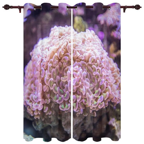 

translucent curtains marine life coral color living room closet kitchen bedroom home decoration exquisite window curtains