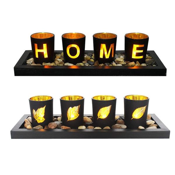 

decorative candle holders set for home decor & bathroom decoration - table centerpieces for coffee table, dining room, bathroom