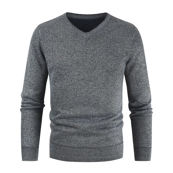 

men's sweaters sweater men 2021 autumn and winter casual pullovers v-neck solid plus velvet knitted brand clothing slim fit male, White;black
