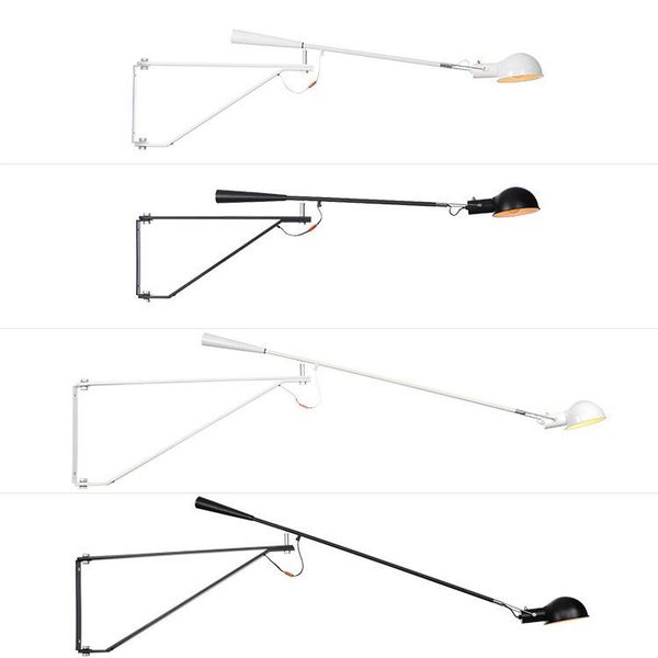

wall lamp simple living room long arm studio nordic bedroom bedside modern rocker industrial reading