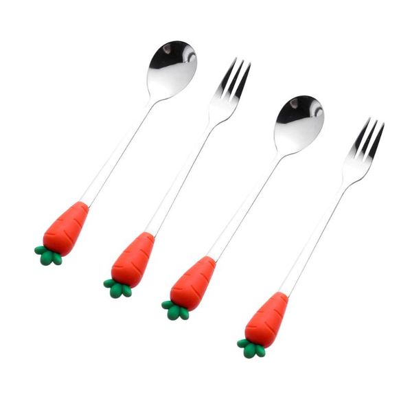 

dinnerware sets 2pcs household lovely fruit dessert spoons delicate with forks