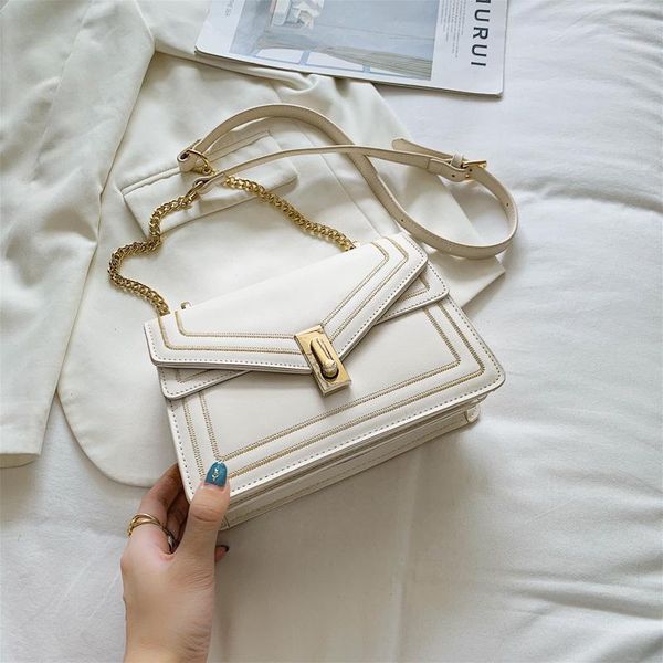 

cross body 2021 designer green clutch bag trendy small leather tote women fashion chain crossbody shoulder lock messenger bags