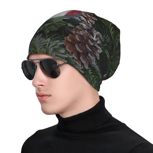 

beanies snowman christmas pinecone fir branches advent men women's knit hat