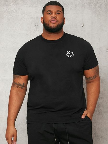 

extended sizes men letter graphic tee a8gc#, White;black