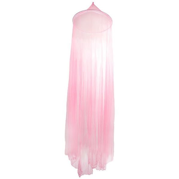 

round mosquito net with lace - pink
