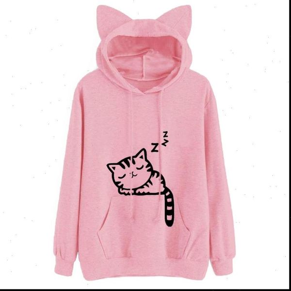 

pink sweatshirt spring streetwear printing hoodies pullovers fashion breathable winter hoodie women loose autumn, Black