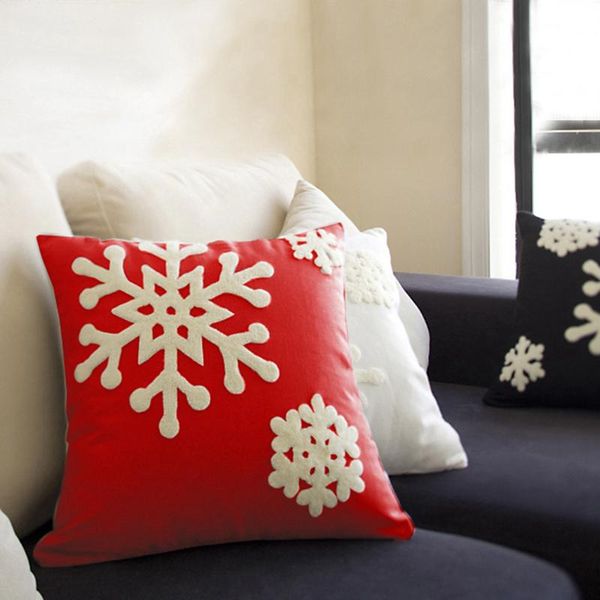 

cushion/decorative pillow cartoon cute christmas snowflake sofa cushion kids family gift home room decor comforts