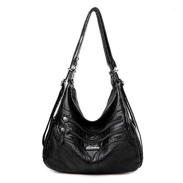

evening bags luxury large capacity casual tote bag female soft leather shoulder women 2021 handbag1