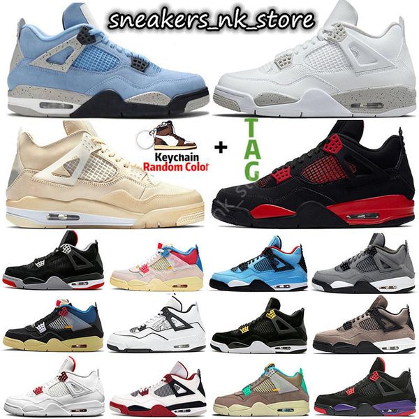

with box designer blue 4 4s men basketball shoes sail university women running trainers fire red thunder oreo diy bred military black cat gu