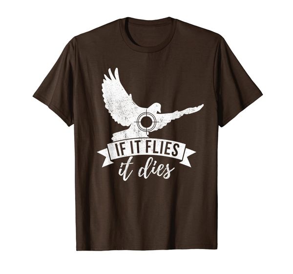 

if it flies it dies funny dove hunting shirt, White;black