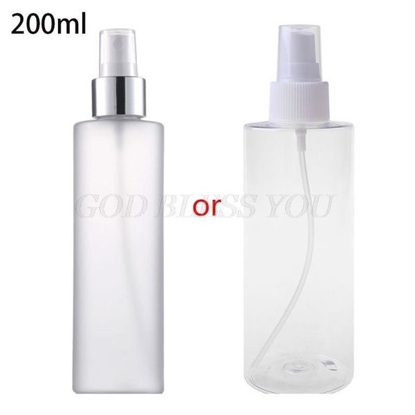 

100/200ml empty refillable plastic spray bottle scrub frosted fine mist perfume aluminum atomizer cosmetic container qylxva