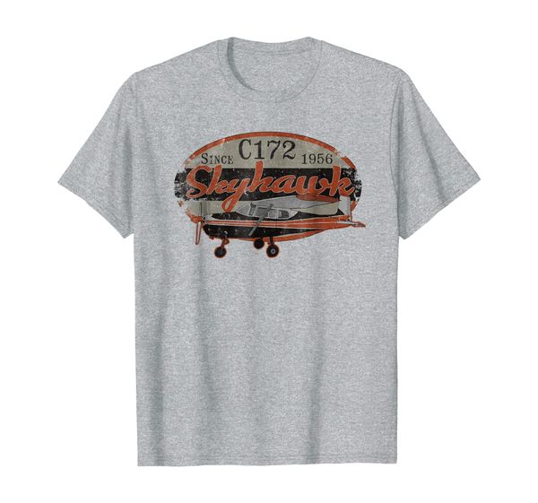 

c172 skyhawk vintage retro airplane flying pilot t-shirt, White;black