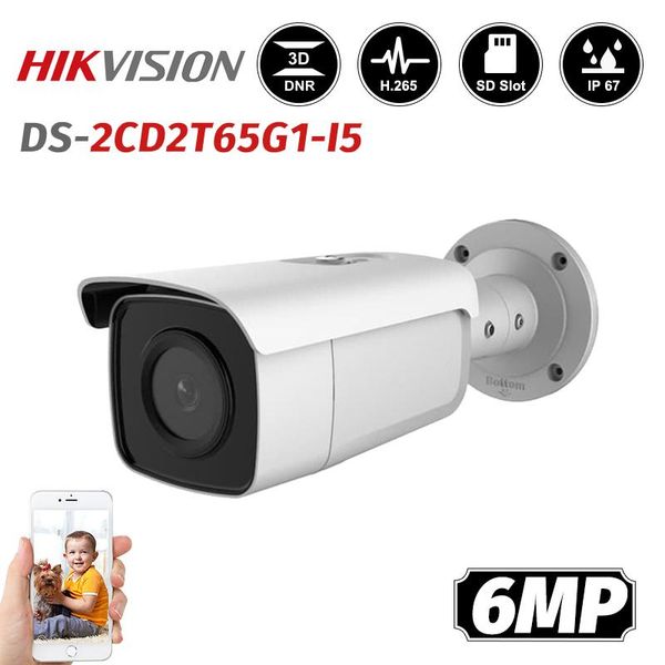 

hikvision ds-2cd2t65g1- 6mp darkfigher ir poe ip camera network security surveillance cctv ip67 h.265+ p2p