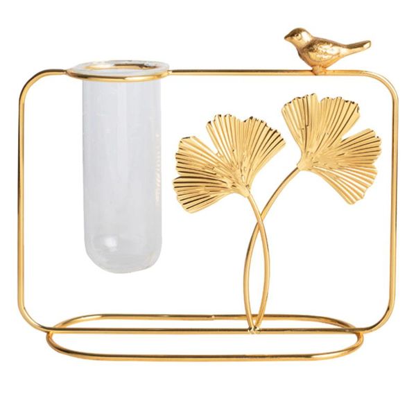 

vases 1pc creative decorative flower vase home tableglass plants container golden