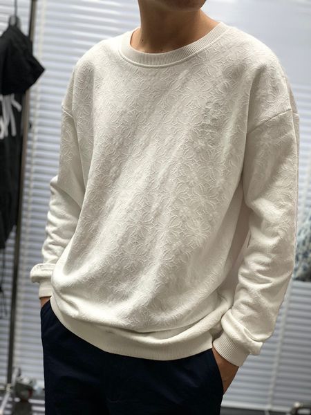 

chrome/heartscross autumn jacquard winter ed fashion dark sweater for men and women, White;black