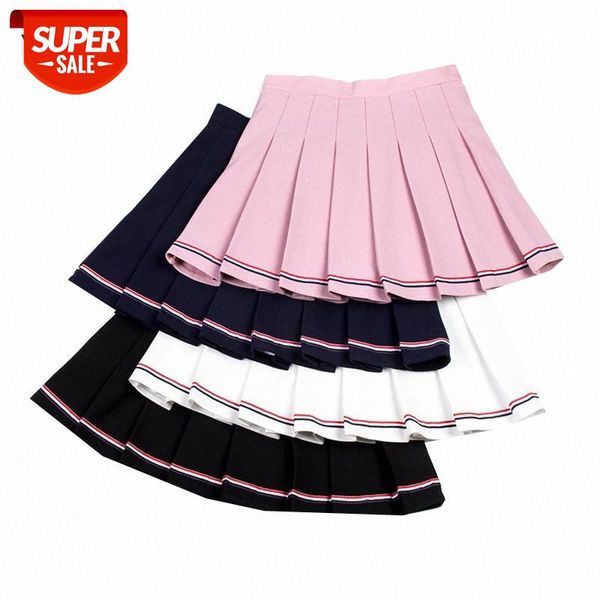 

Elastic Waist Women Pleated Skirts Summer Striped Stitching Female Mini Skirt Sweet Cute Ladies Girls Dance Skirts Sailor Skirt #fV1d, Black