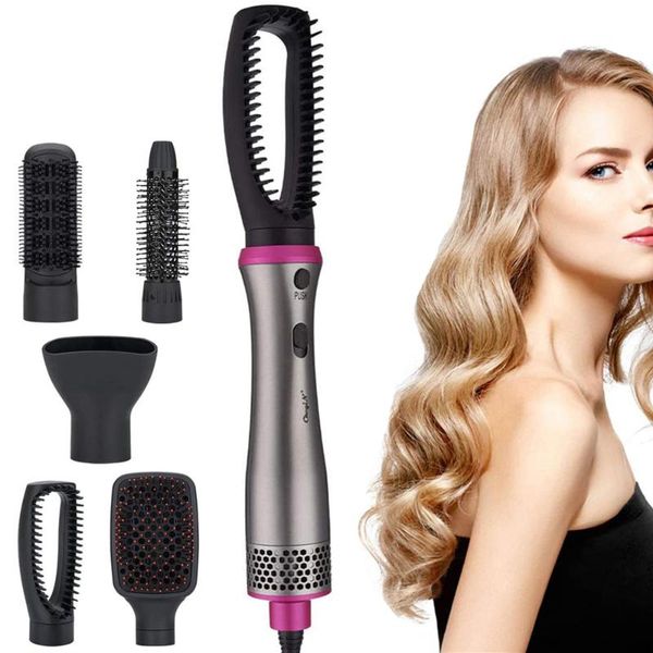 

electric hair brushes 5 in 1 one step dryer and volumizer professional air brush hairdryer hairbrush tools blow with comb curling iron