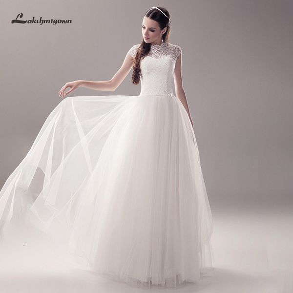

new vintage lace beach es 2021 button back cap sleeve boho tulle wedding gowns for bridal vestido de novia 3ju0, White