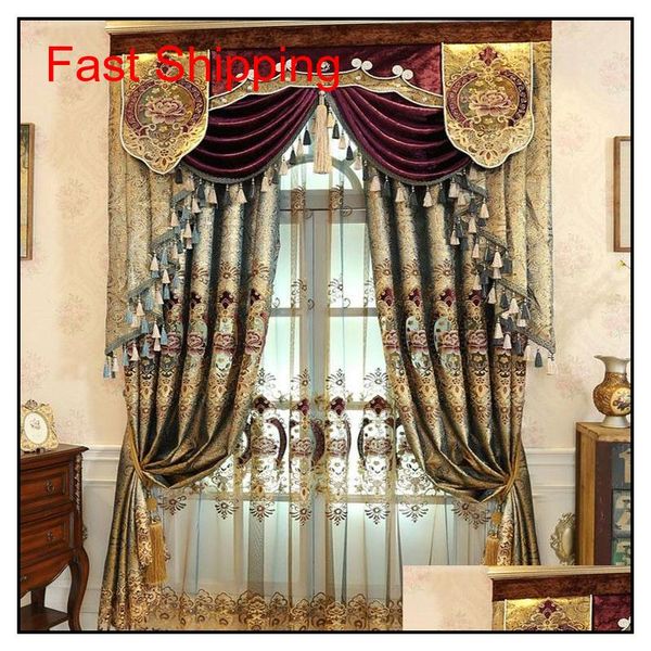 

modern european-style water-soluble embroidery curtains for living dinin jllofu allguy