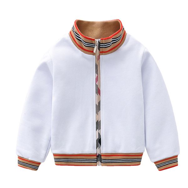 

fashion boys hooded jacket kids stripe long sleeve casual outwear children plaid zipper sweatshirt outwear designer kid clothes a5947, Blue;gray