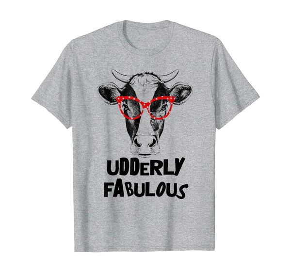 

farmer cow udderly fabulous t-shirt, White;black