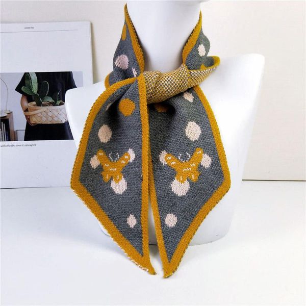 

winter butterfly elephant animal designer warm knitted scarf women men knit neck warmers scarves for, Blue;gray