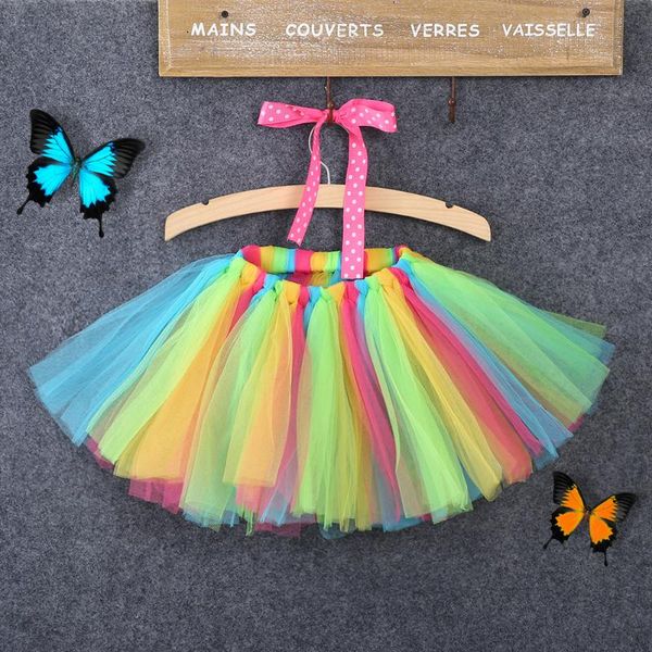 

skirts fashion cute girl skirt mix-colour girls fluffy pettiskirt tutu princess dancewear party 0-8y, Blue