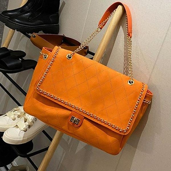 

evening bags fashion female bag large capacity single shoulder big rhombic chain