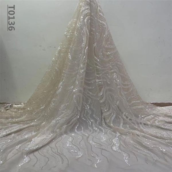 

ribbon african tulle lace fabric beautiful with sequins french net for party dress, Pink;blue