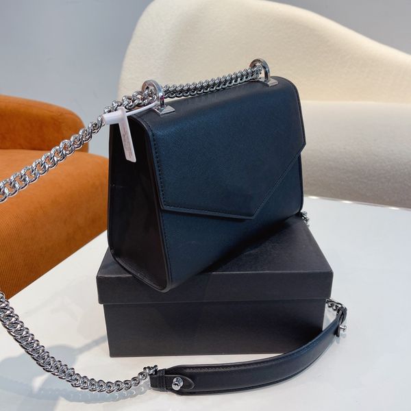 

fashion cross grain leather chain bag small designers crossbody purse classic plain color luxury handbags tote women shoulders bags with box