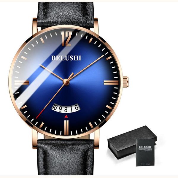

wristwatches luxury men watch fashion ultra-thin designer leather business waterproof sport quartz wristwatch mens date analog relogio gifts, Slivery;brown