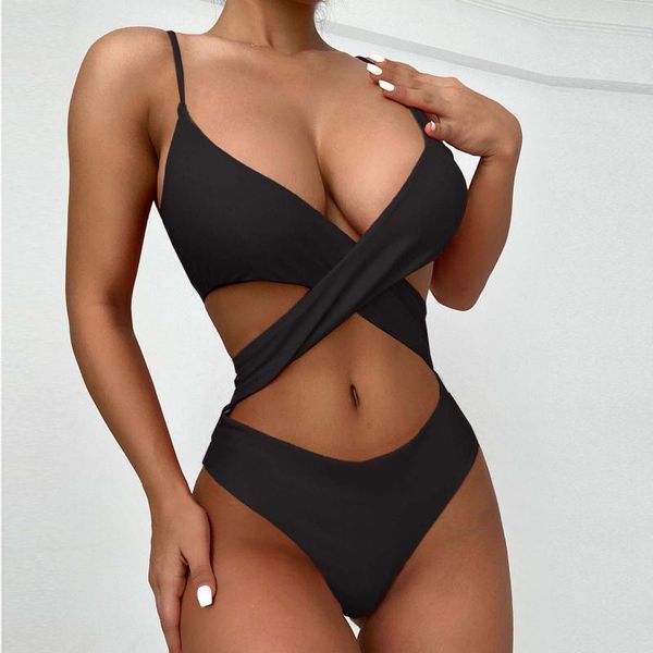 

women's swimwear femme bikini taille haute ventre controle maillot de bain women swimsuit 2 piece black string sexy, White;black