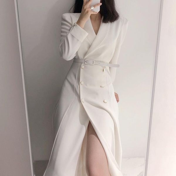 

women's double-breasted trench coats with belt slim classic autumn winter cloths women outerwear, Tan;black