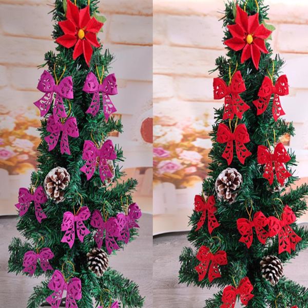 

decorative objects & figurines 5pcs bowknot christmas tree ornaments pendant simple home accessories wall hanging kids room bedroom decorati