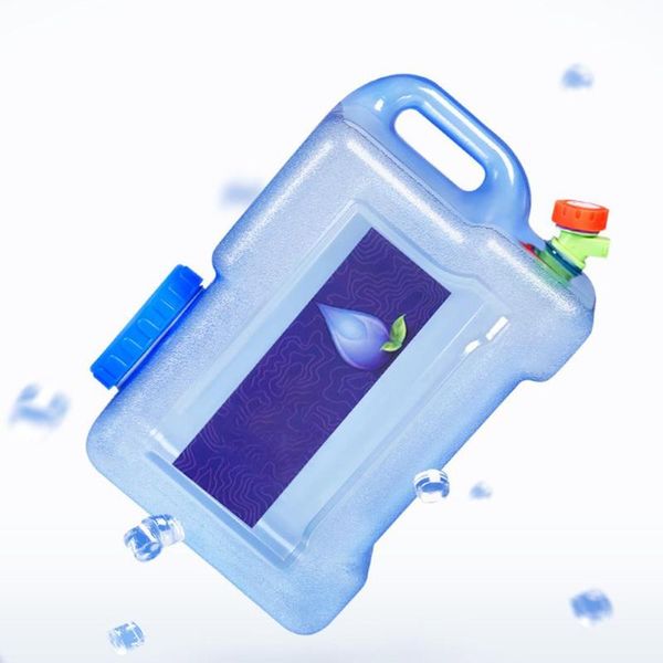 

water bottle bucket pc with faucet container storage portable outdoor reusable hiking camping accessories