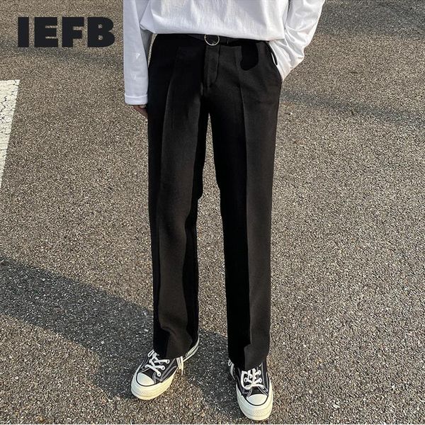 

men's suits & blazers iefb black trousers 2021 autumn casual suit pants korean fashion straight versatile loose wide leg 9y837601, White;black
