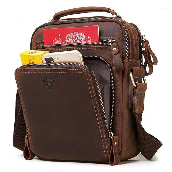 

waist bags style leather men's shoulder bag messenger for men11