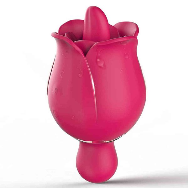NXY Pump Toys Vibratore a forma di rosa per donne, lecca-lingua clitorideo, mini piccolo, con 7 modalità, 9 potenti vibrazioni orali_voghion.com