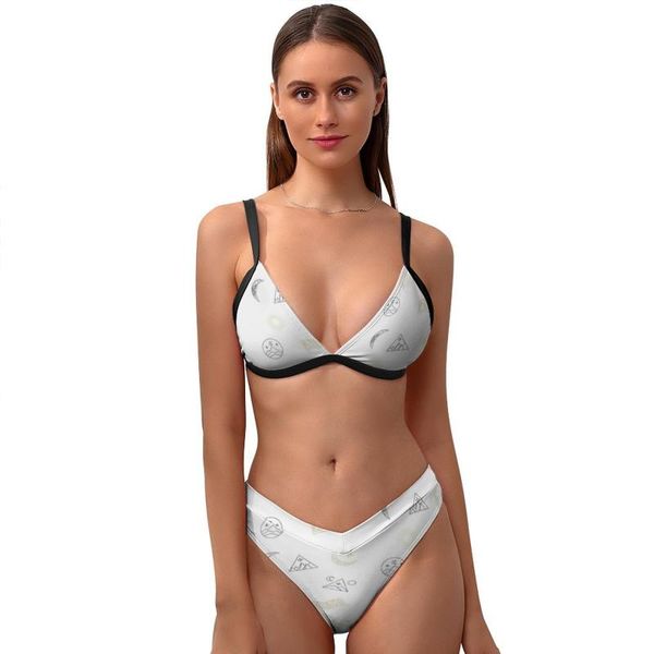 

one-piece suits sun moon bikini swimsuit v shape young swimwear fantasy bathing 2 piece suit