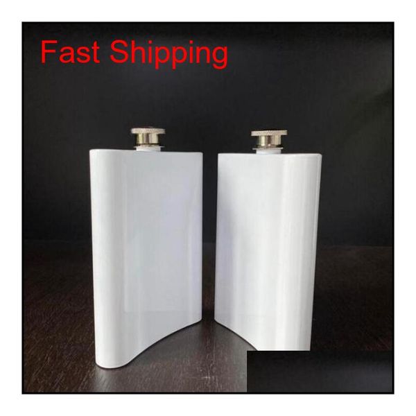 

blank sublimation flask hip flask stainless steel water bottle double wall diy lover outdoor tumblers drinkware 8oz sea shipping hsdv3 o3dp1