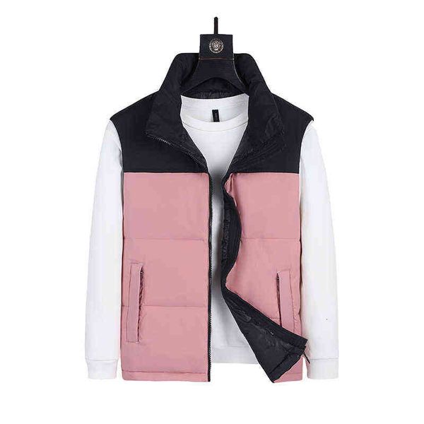 

men's color matching style with down cotton vest in spring and autumn winter lovers' light trend sleeveless waistcoat for warmth, Black