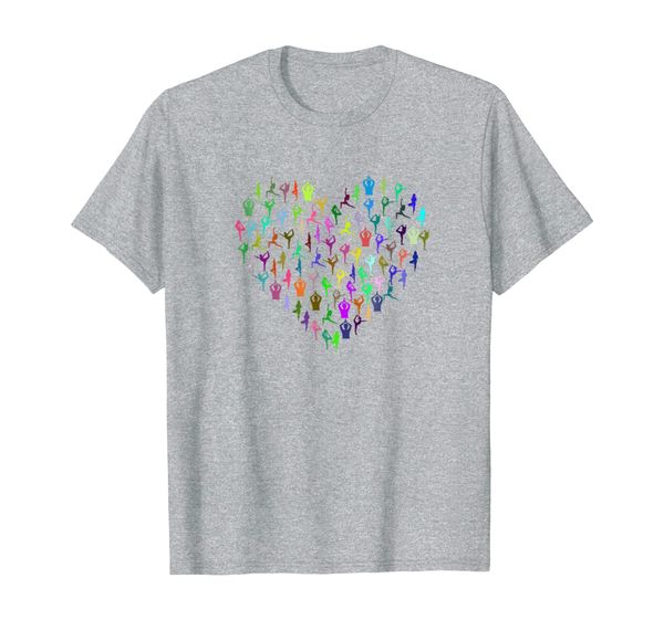 

Heart made up of YOGA Positions! A great yoga t-shirt, Mainly pictures