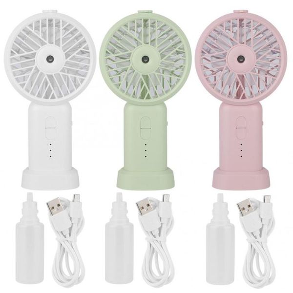 

electric fans mini fan handheld portable deskusb rechargeable spray cooling 12ml