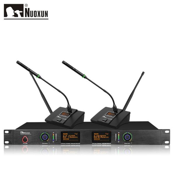 

microphones fixed frequency dual channel uhf wireless microphone