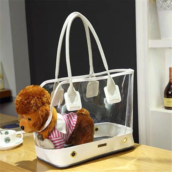 

dog car seat covers transparent and comfortable pvc pet bag outdoor portable cat breathable shoulder messenger foldable travel